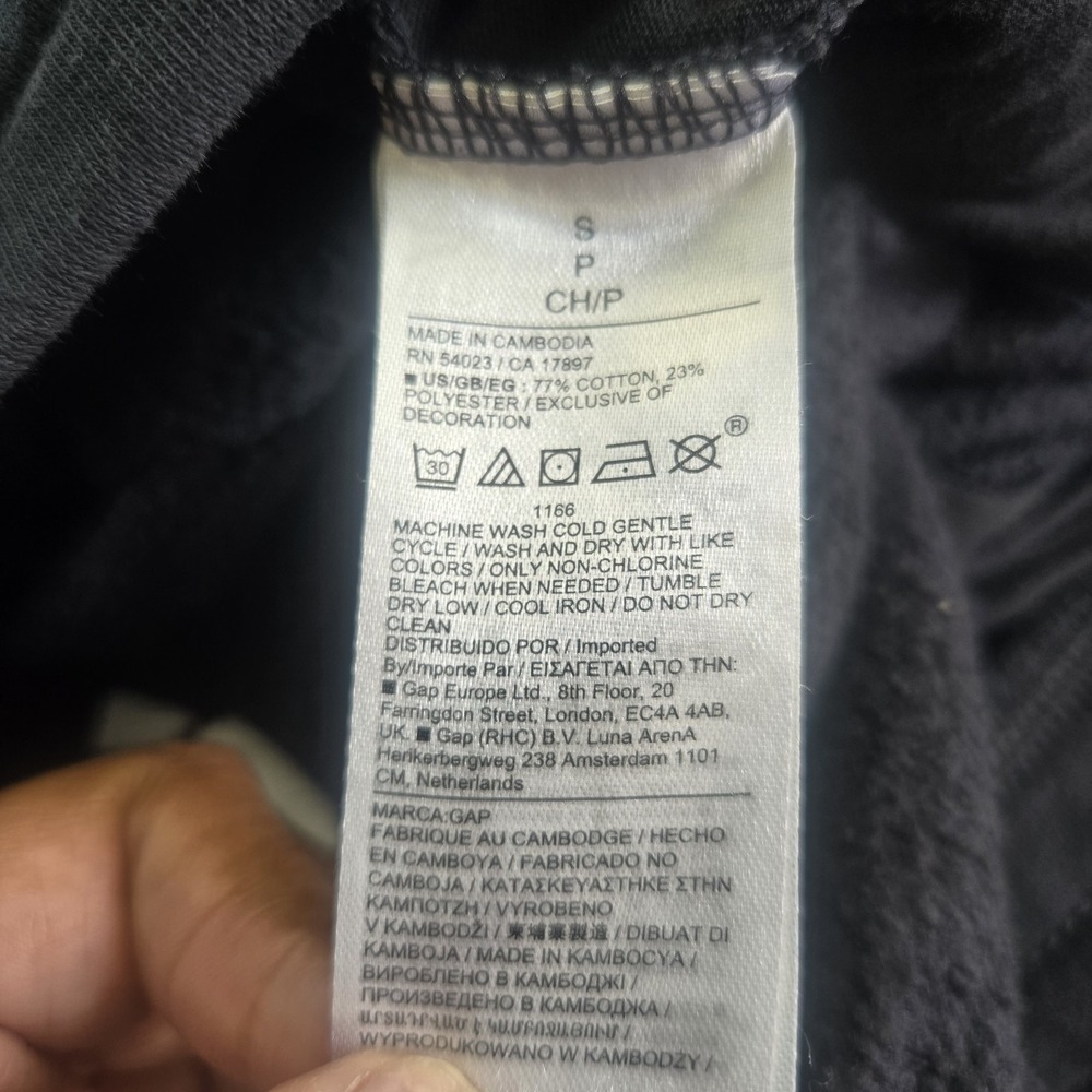 Gap Fleece Joggers Womens Small Black Sweatpants Athleisure Loungewear Neutral - Picture 6 of 7